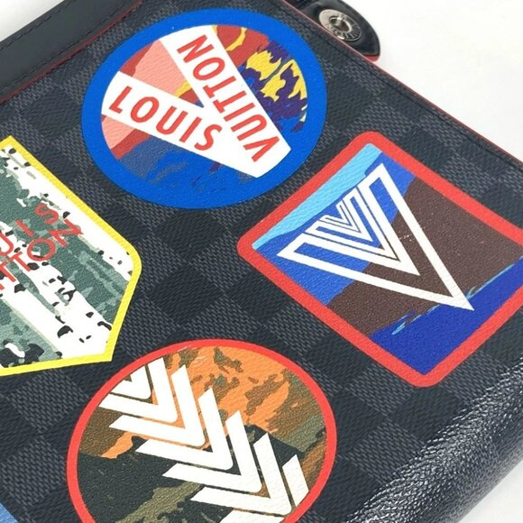 LOUIS VUITTON N60134 Damier Graphite LV Alps Pochette-Voyage MM Clutch bag - Picture 2 of 16